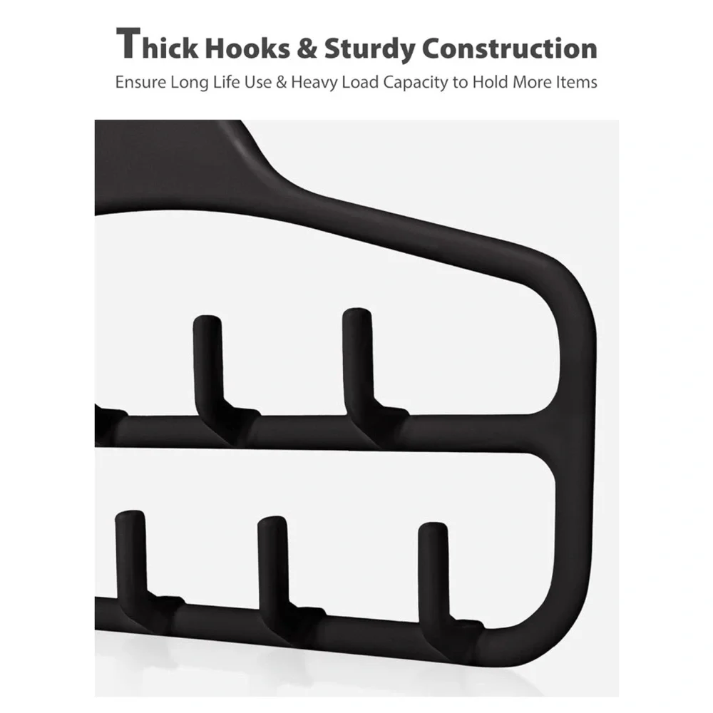Black Multi-Purpose Hangers for belts, ties, accessories, etc. Set of Two